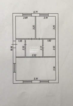 Дом 55м², 1-этажный, участок 6 сот.