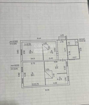 Дом 52м², 1-этажный, участок 9 сот.