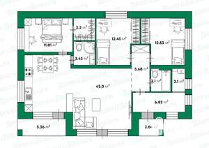 Дом 110м², 1-этажный, участок 10 сот.