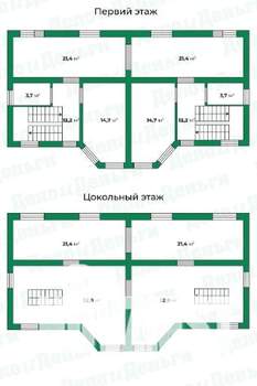 Дом 353м², 3-этажный, участок 10 сот.  