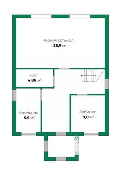 Коттедж 127м², 2-этажный, участок 6 сот.  