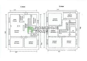 Дом 240м², 2-этажный, участок 10 сот.  