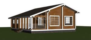 Дом 97м&sup2;, 1-этажный, участок 12 сот.  