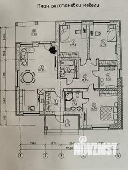 Дом 123м&sup2;, 1-этажный, участок 11 сот.  