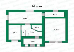 Дом 148м², 2-этажный, участок 12 сот.  