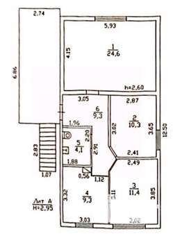 Дом 112м², 1-этажный, участок 8 сот.  