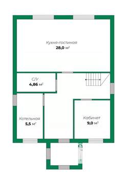 Дом 127м², 2-этажный, участок 6 сот.  
