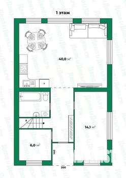 Дом 160м², 2-этажный, участок 8 сот.  