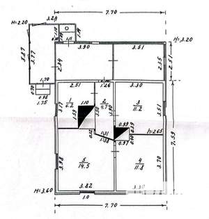 Дом 76м&sup2;, 1-этажный, участок 6 сот.  