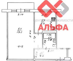 1-к квартира, на длительный срок, 33м2, 2/5 этаж