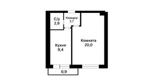 1-к квартира, на длительный срок, 35м2, 7/9 этаж