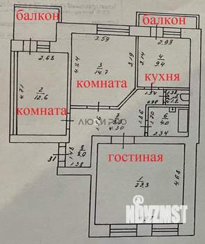 3-к квартира, на длительный срок, 77м2, 5/9 этаж