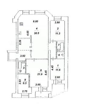 4-к квартира, на длительный срок, 119м2, 5/9 этаж