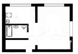 1-к квартира, на длительный срок, 33м2, 1/5 этаж