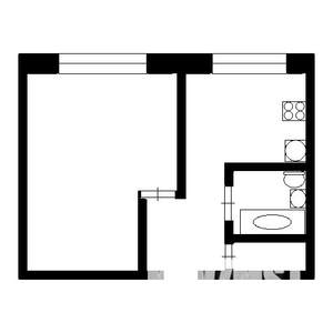 1-к квартира, на длительный срок, 35м2, 4/5 этаж