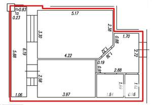 1-к квартира, на длительный срок, 40м2, 3/17 этаж