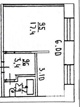 1-к квартира, на длительный срок, 24м2, 1/5 этаж