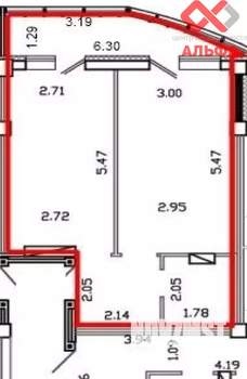 2-к квартира, на длительный срок, 39м2, 7/18 этаж