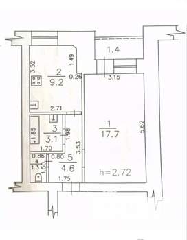 1-к квартира, на длительный срок, 39м2, 3/4 этаж