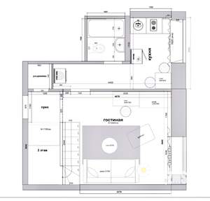 1-к квартира, на длительный срок, 30м2, 2/3 этаж