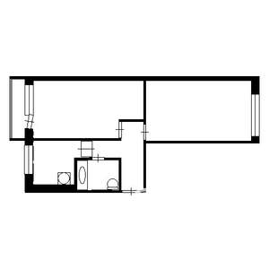2-к квартира, на длительный срок, 50м2, 8/9 этаж
