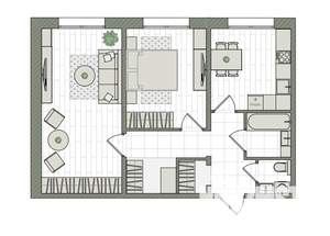 2-к квартира, вторичка, 59м2, 1/16 этаж