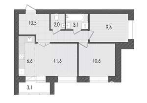 3-к квартира, вторичка, 57м2, 7/9 этаж