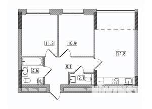 2-к квартира, вторичка, 59м2, 10/17 этаж