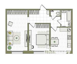 2-к квартира, вторичка, 57м2, 3/17 этаж