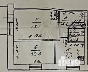 2-к квартира, вторичка, 42м2, 2/5 этаж