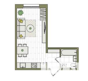 Студия квартира, вторичка, 27м2, 14/17 этаж