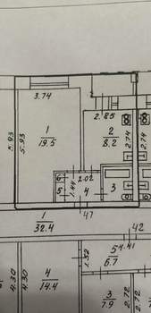 1-к квартира, вторичка, 35м2, 4/5 этаж