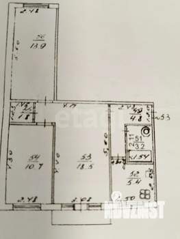 3-к квартира, вторичка, 58м2, 4/5 этаж