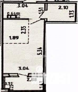 1-к квартира, вторичка, 27м2, 5/17 этаж