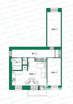 3-к квартира, вторичка, 57м2, 5/5 этаж
