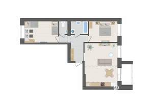 3-к квартира, вторичка, 68м2, 2/9 этаж