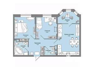 2-к квартира, вторичка, 65м2, 6/15 этаж