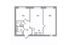 3-к квартира, вторичка, 62м2, 1/6 этаж