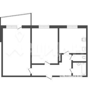 2-к квартира, вторичка, 54м2, 5/5 этаж