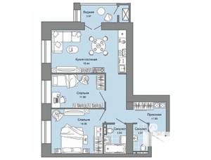 2-к квартира, вторичка, 66м2, 3/7 этаж