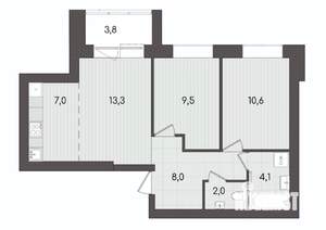 3-к квартира, вторичка, 58м2, 4/9 этаж