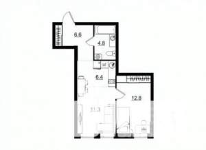 2-к квартира, строящийся дом, 42м2, 1/11 этаж