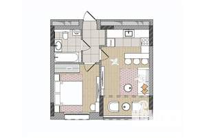 2-к квартира, вторичка, 42м2, 4/17 этаж