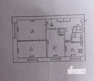 3-к квартира, вторичка, 49м2, 1/5 этаж