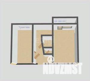 2-к квартира, вторичка, 45м2, 2/5 этаж