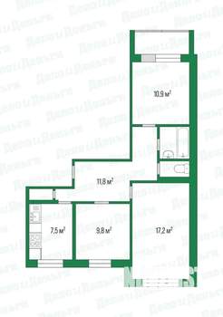 3-к квартира, вторичка, 62м2, 2/10 этаж
