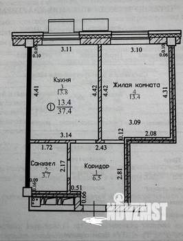 1-к квартира, вторичка, 37м2, 10/18 этаж