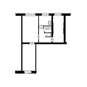 2-к квартира, вторичка, 49м2, 9/9 этаж
