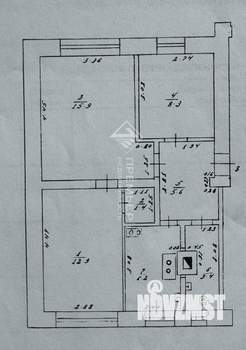 3-к квартира, вторичка, 54м2, 2/2 этаж