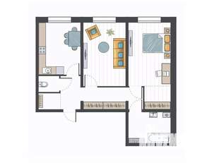 2-к квартира, вторичка, 67м2, 1/17 этаж